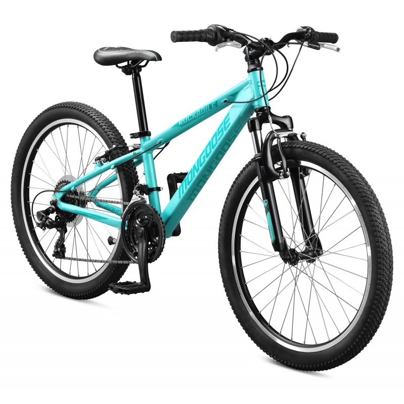 turquoise hybrid bike